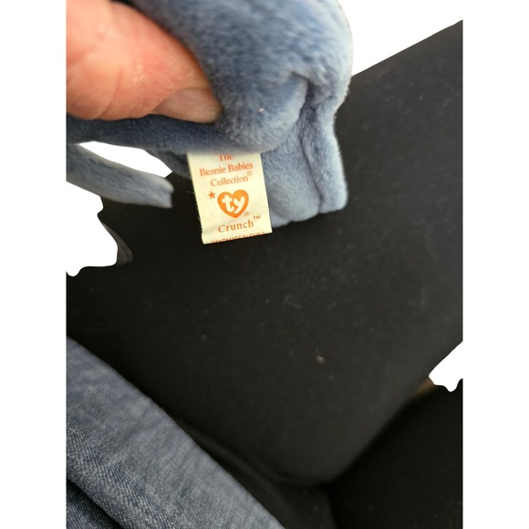 Ty Beanie Baby Crunch the Shark Blue Plush Stuffed Animal 1996 Vintage Toy - Picture 5 of 6